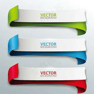 彩色丝带 标签图片