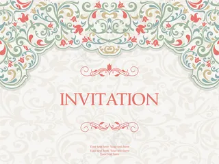 婚礼请柬封面模板下载