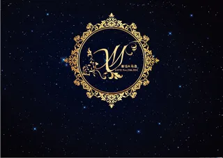 简约金色婚礼logo