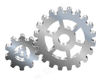 卡通质感光泽齿轮元素