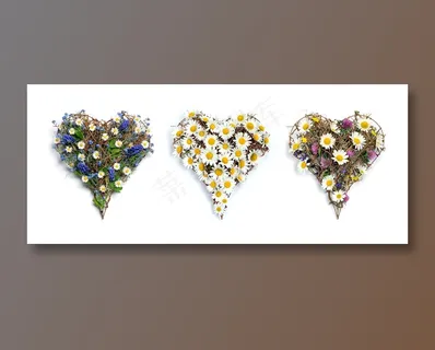 心形鲜花创意图案