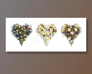 心形鲜花创意图案