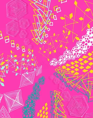 抽象几何面料印花图案