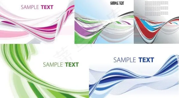 漂亮的扭曲线条背景矢量素材