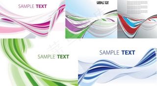 漂亮的扭曲线条背景矢量素材