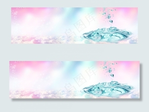 护肤品梦幻背景banner　