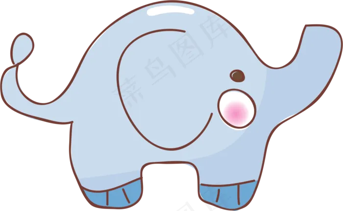 卡通大象珍稀动物png海报素材(1154X710)