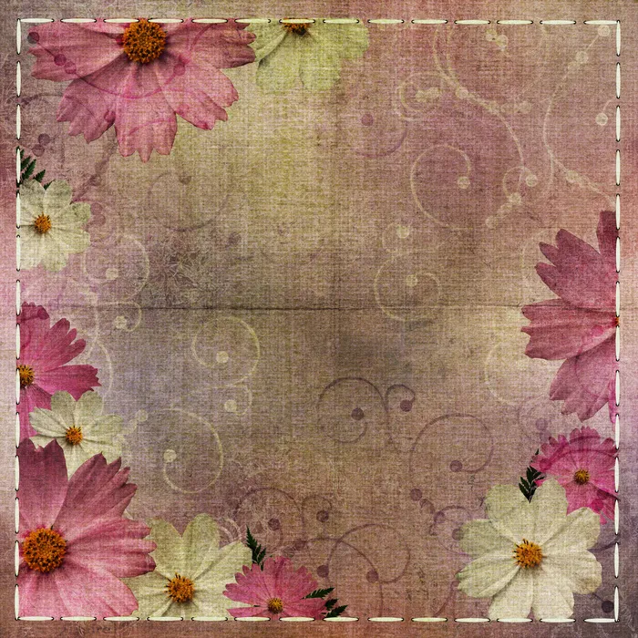 古朴怀旧风格花朵暗纹高清背景