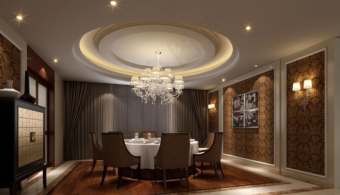 中式客厅装修设计效果图