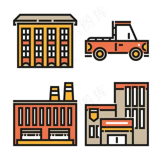 扁平手绘icon图标