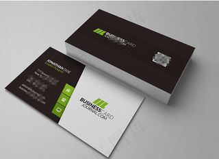 精美的黑色名片模板