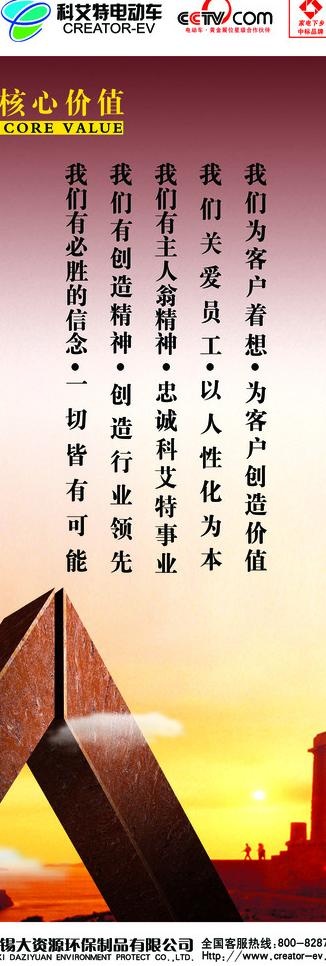 科艾特企业文化易拉宝图片(1701X4535(DPI:72))psd模版下载