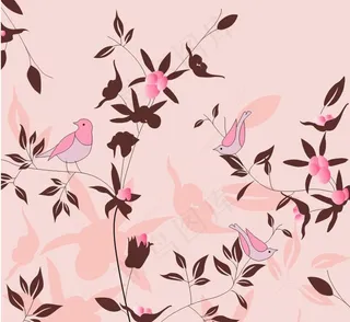 矢量花鸟图案图片