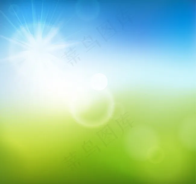 梦幻夏日阳光背景矢量素材ai矢量模版下载