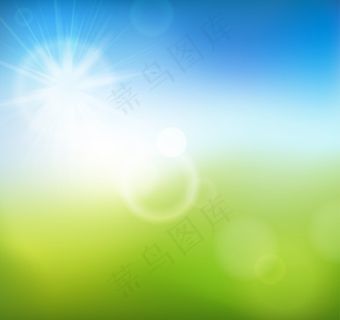 梦幻夏日阳光背景矢量素材