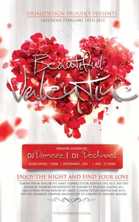 时尚情人节广告海报设计PSD素材