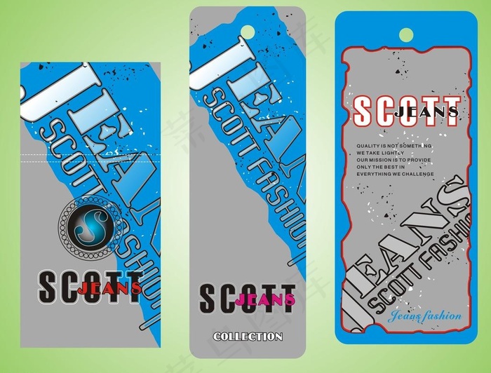 服装吊牌 scott图片cdr矢量模版下载