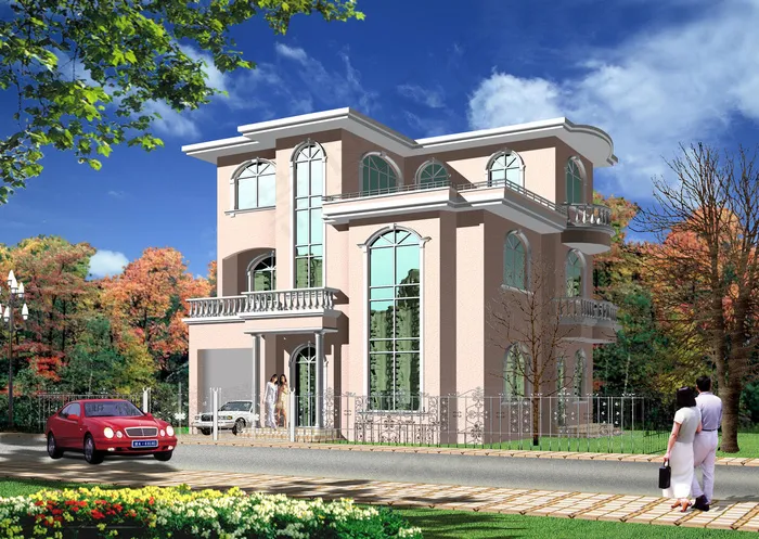 别墅效果图图片