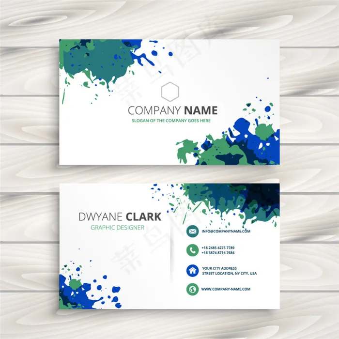 时尚名片设计模板矢量eps,ai矢量模版下载