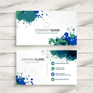 时尚名片设计模板矢量