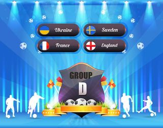 足球小组赛海报矢量素材