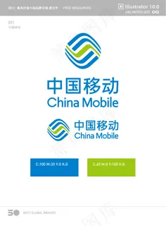 中国移动logo标志矢量图  AI