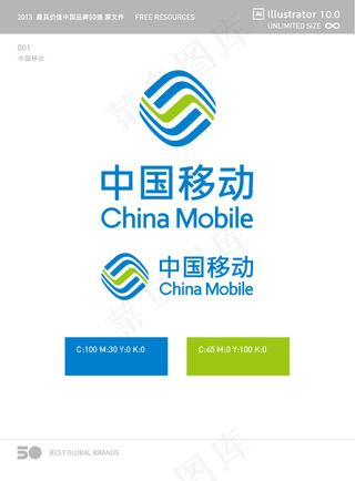 中国移动logo标志矢量图  AI