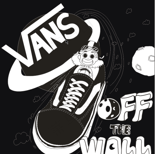 VANS 范斯 鞋子 卡通图片cdr矢量模版下载