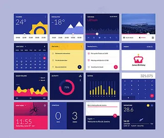 蓝色扁平界面图片
