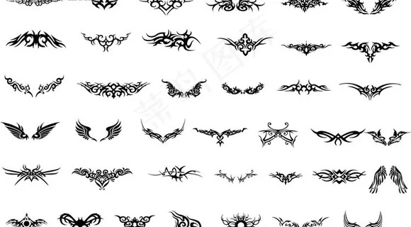 超酷翅膀图案图片