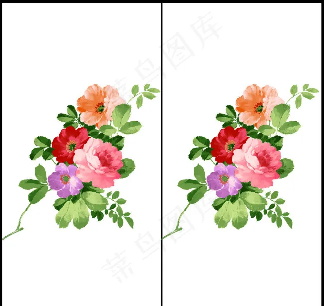 花朵移门模板下载