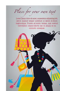 时尚美女剪影矢量素材03