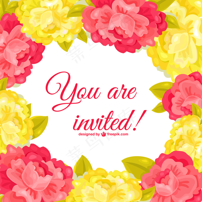 黄色背景矢量图