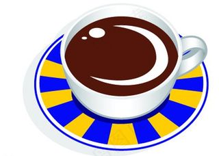 漂亮的咖啡杯矢量图图片