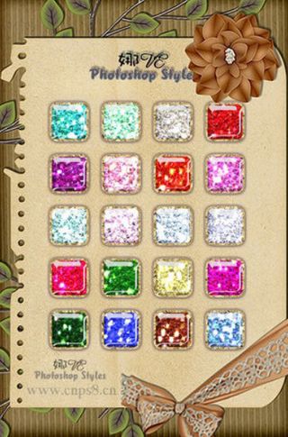 钻石璀璨闪亮图层样式素材