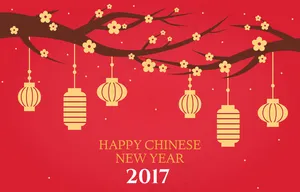 春节背景挂灯笼