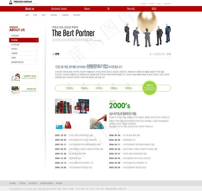 企业网页设计模板psd分层