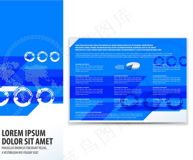 企业折页手册矢量素材图片