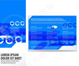 企业折页手册矢量素材图片