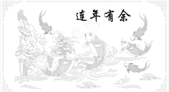 鲤鱼跳龙门图片cdr矢量模版下载
