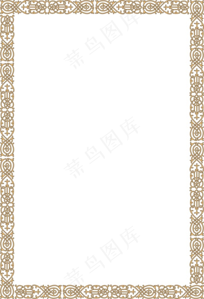 高档金色花边边框psd模版下载
