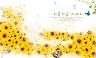 向日葵背景图片