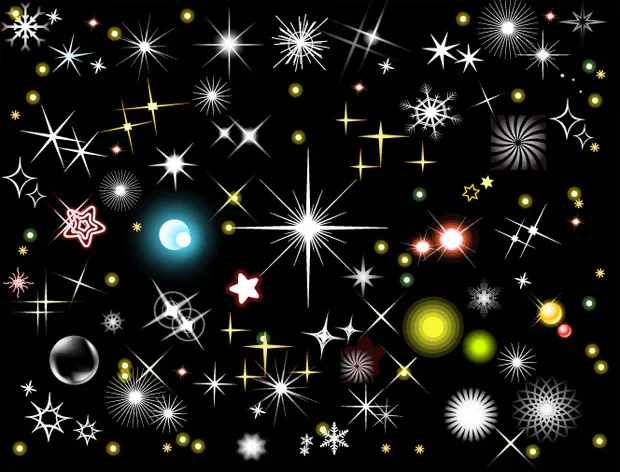 多元素矢量素材风格闪烁的星星