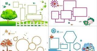 校园四季展板图片