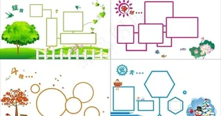 校园四季展板图片