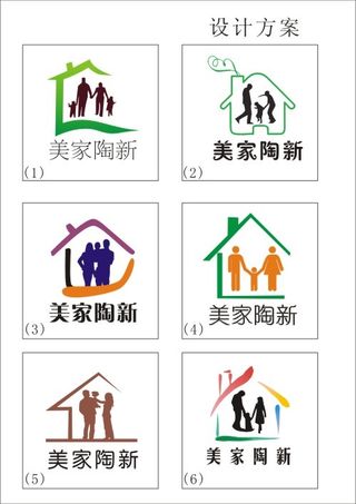 美家陶新一家三口LOGO图片