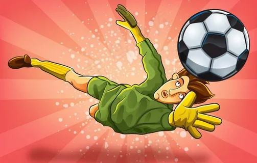 卡通足球运动员背景图片