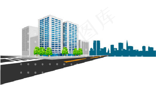 告诉发展的城市ai矢量模版下载