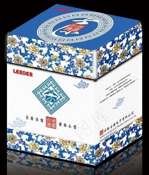 茶叶盒（）展开图图片psd模版下载