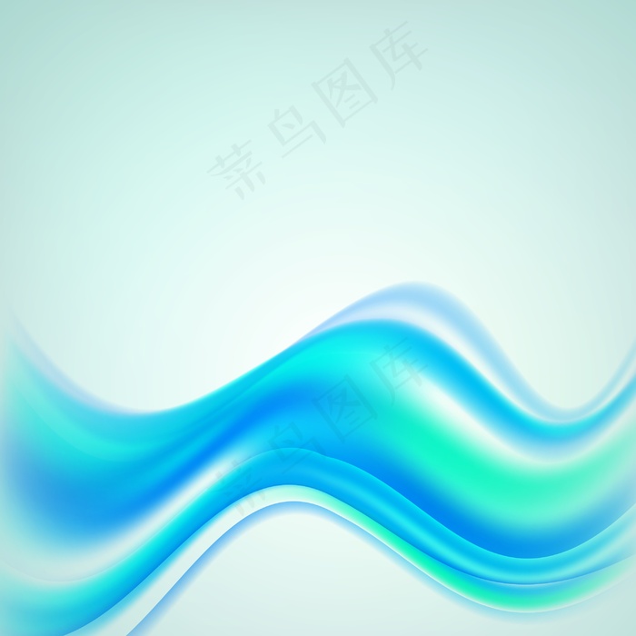 摘要蓝色背景与阳光和水浪eps,ai矢量模版下载